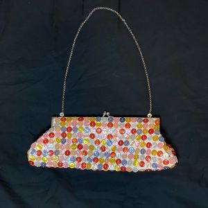 Vintage Button Mini Clutch